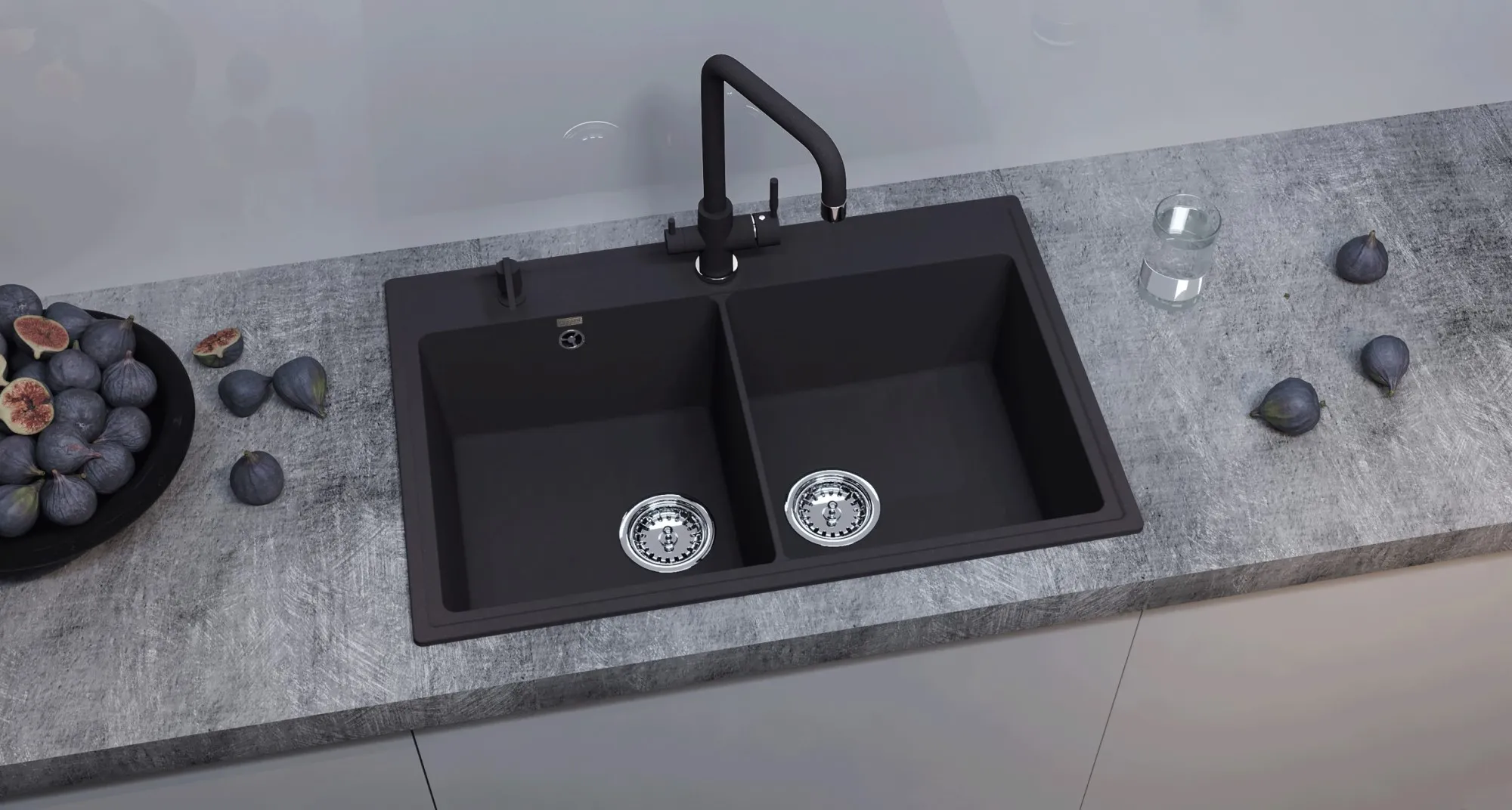 Кухонная мойка Ulgran Quartz Ruma 780-07, уголь