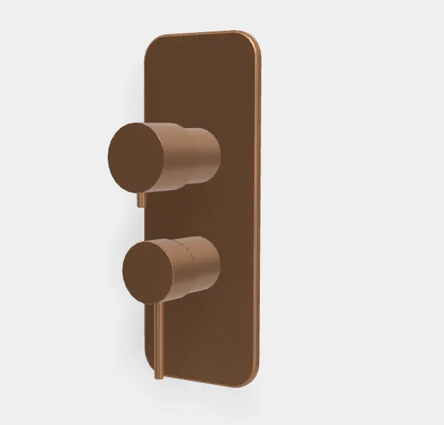 Смеситель для душа Fima Carlo Frattini Spillo Up, на 2/3 потребителя, бронза брашированная янтарная (F3039X6ZS)