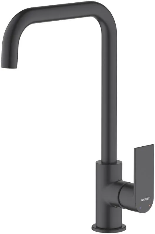 AQ1480MB ЛИРА смеситель для кухни, матовый черный