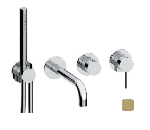 Смеситель для ванны и душа Almar Water Control Modular, с переключателем на 2-3 положения, High Brass Brushed PVD (E180143.HB)