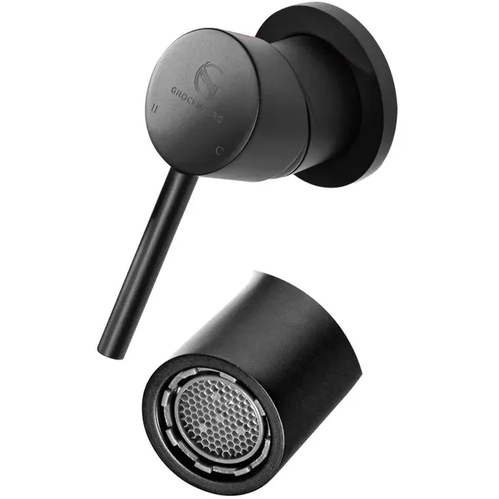 Смеситель для раковины встраиваемый Grocenberg GB511BL, черный