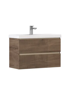 Тумба под раковину Velvex Mondi 800-0-2 (Madera Classica Slim) навесная акация темная (308 акация темная)
