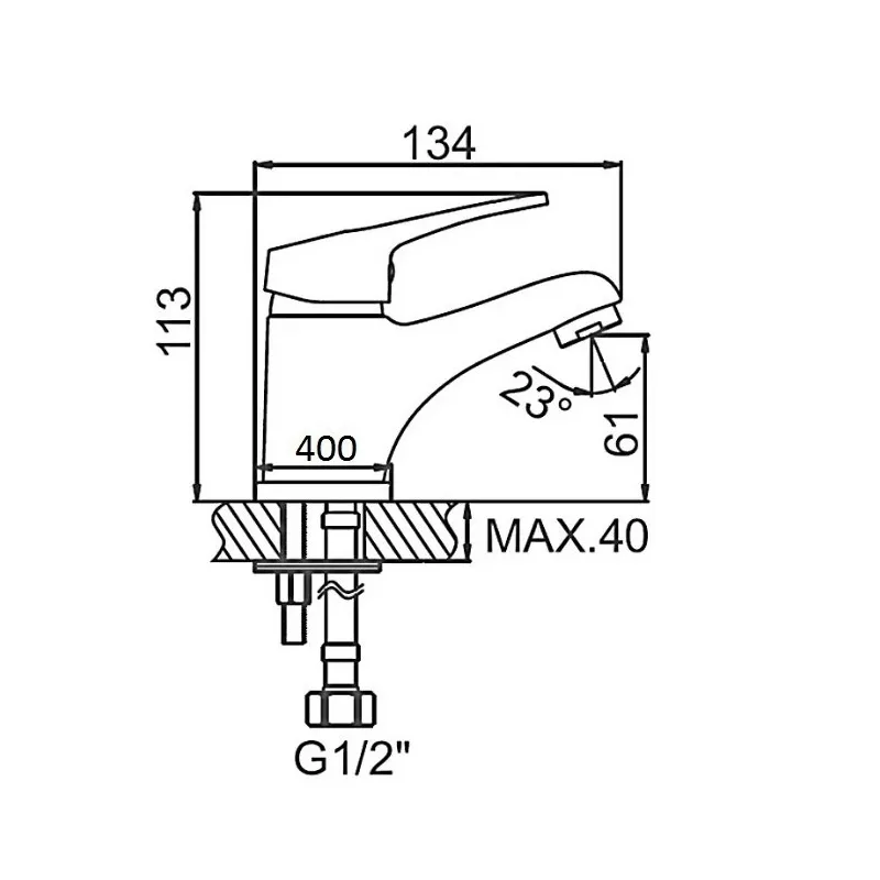Смеситель для раковины D-Lin D110351, хром