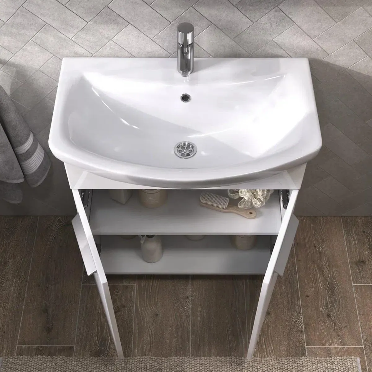 Тумба с раковиной напольная VIGO Hoska 232, 70 см