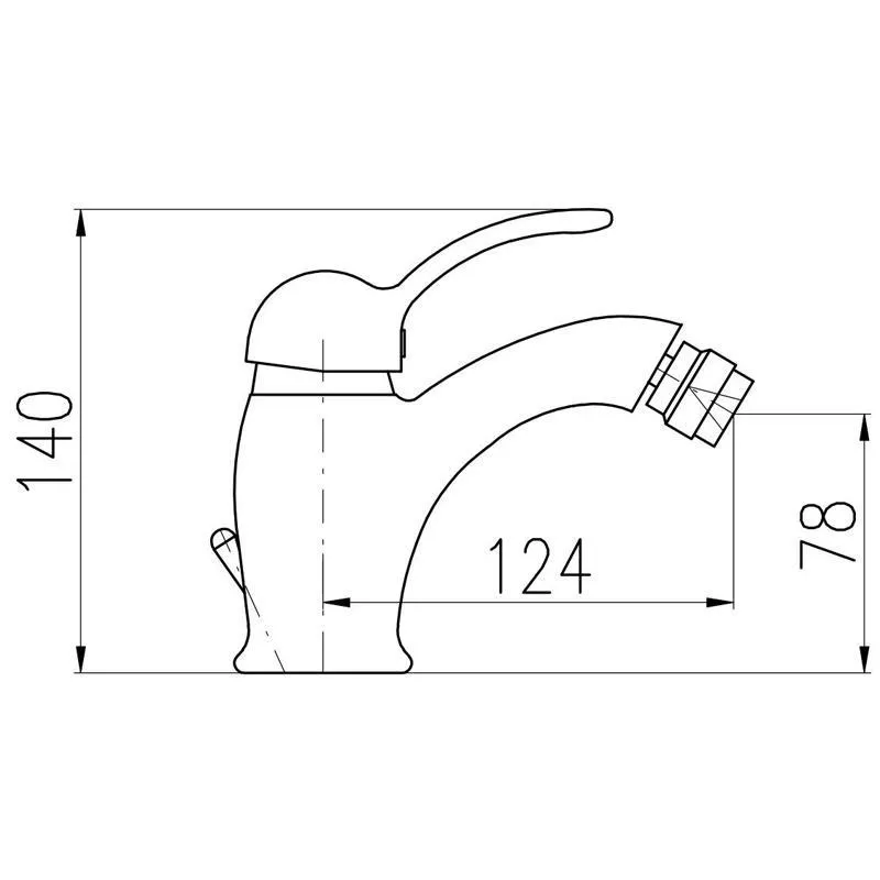 Смеситель для биде Rav Slezak LABE L045.5SM, бронза