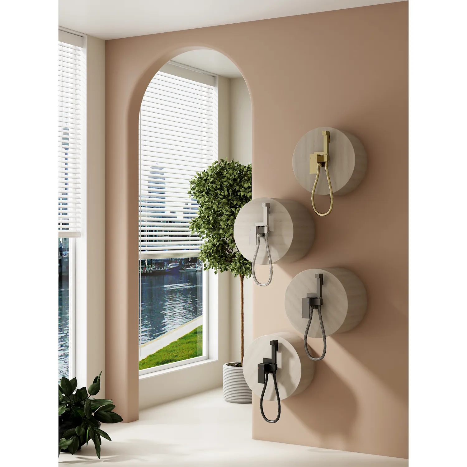 Смеситель Splenka встраиваемый с гигиеническим душем (S98.52.07)