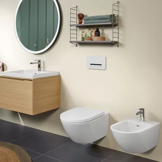 Биде подвесное Villeroy & Boch Subway 3.0 CeramicPlus, Stone White (447000RW)