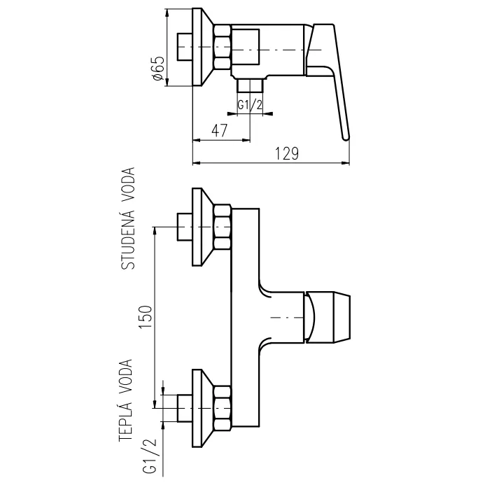 Смеситель для душа Rav Slezak Colorado CO181.5CMATC