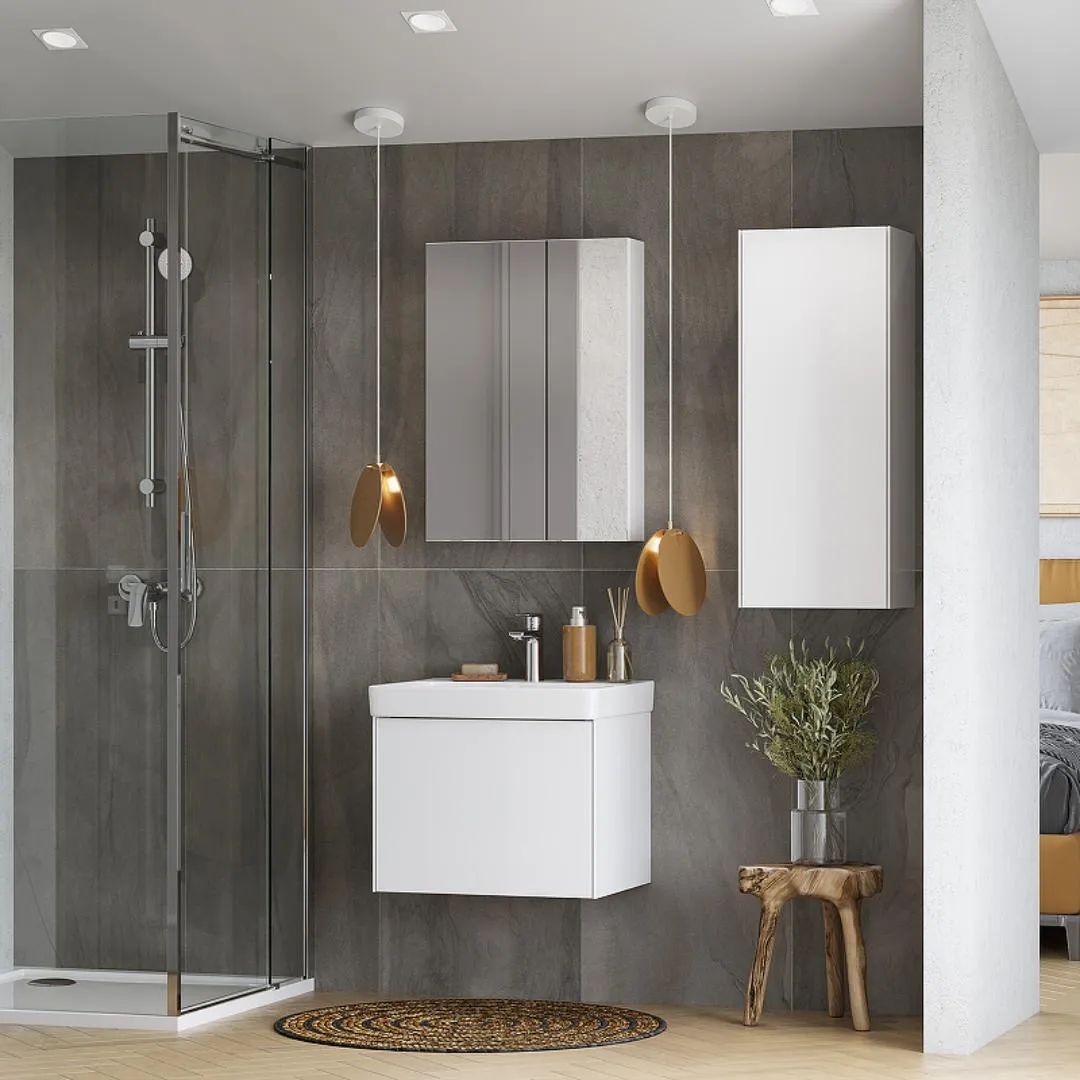 1A2631K0AX2B0 Набор: AQUATON 1A263101AX2B0 Тумба-умывальник Асти 55 Белый матовый/Белый глянец/ 1WH501620 Умывальник Адриана 55