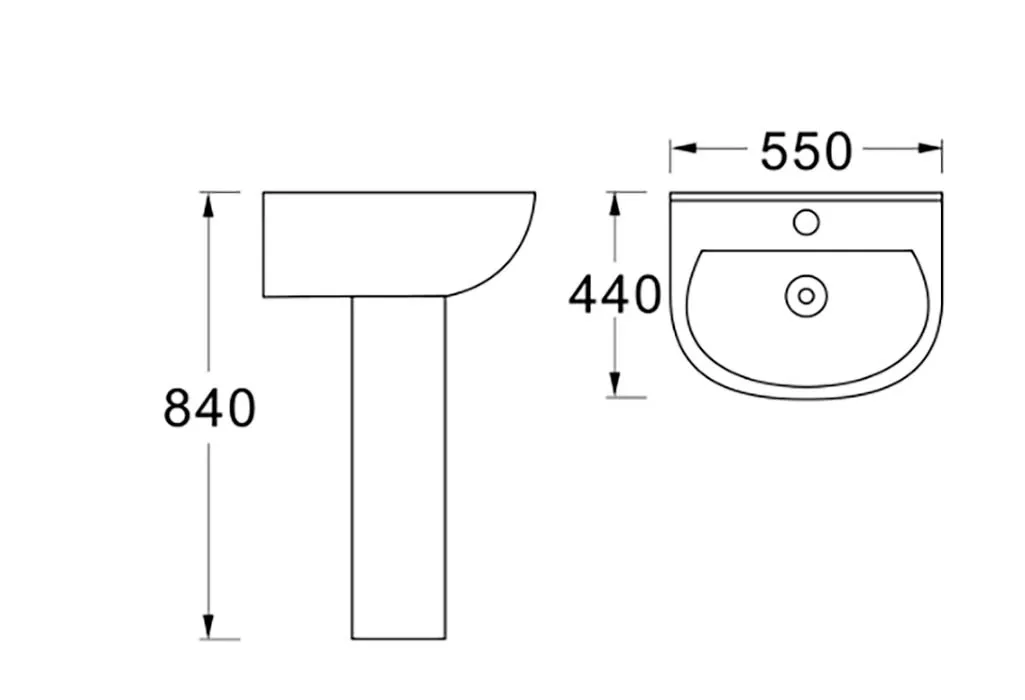 AQ5420-00 раковина 550*440*215