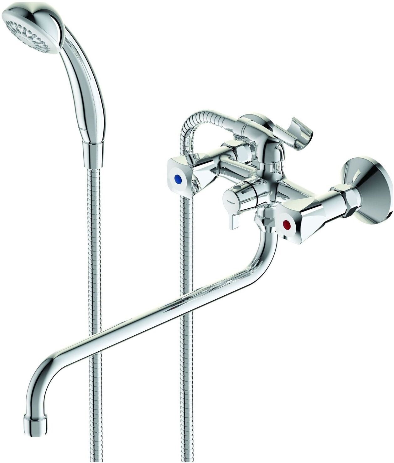 Смеситель Vidima Practic для ванны/душа, душевой гарнитур в комплекте (BA343AA)