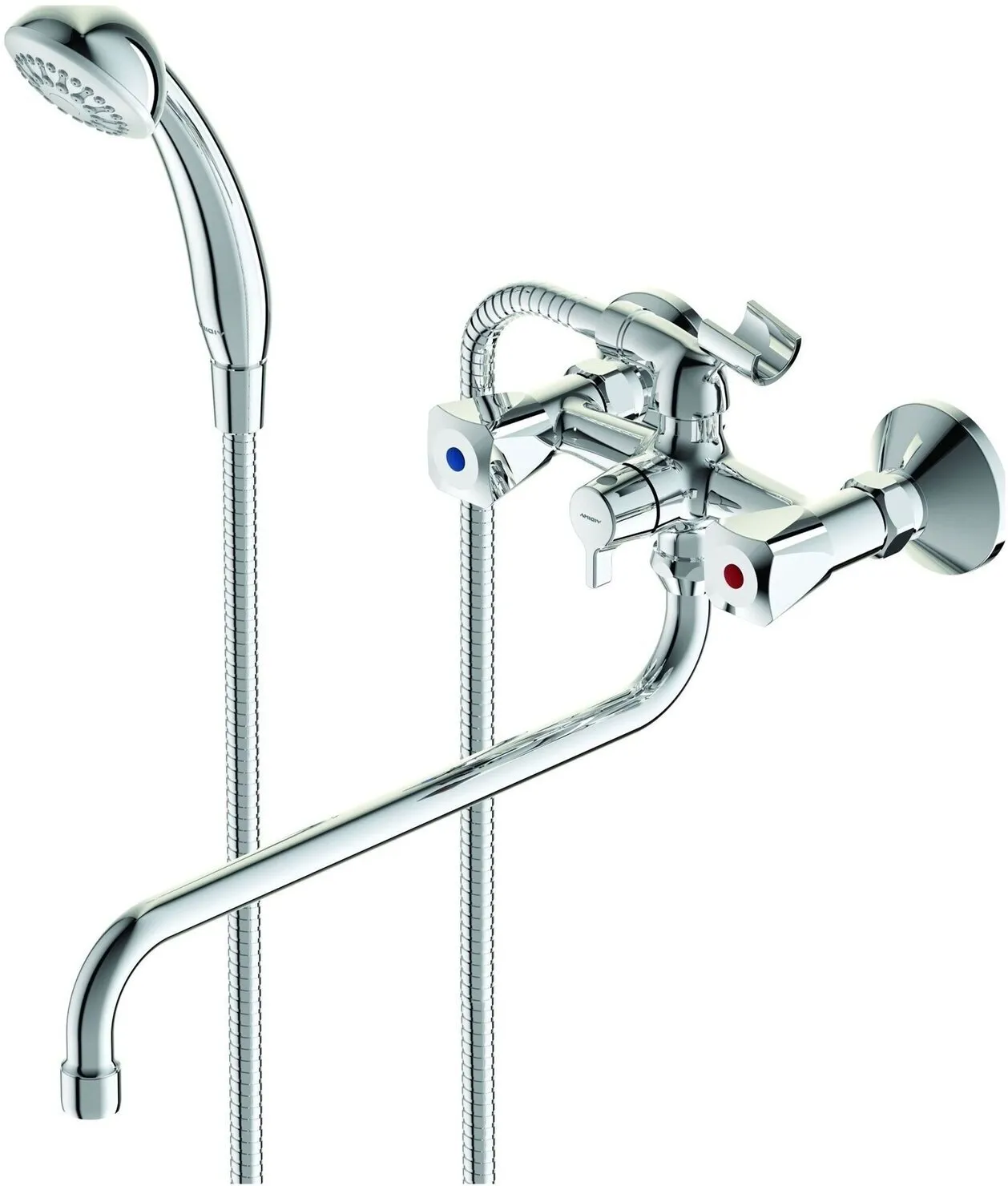 Смеситель Vidima Practic для ванны/душа, душевой гарнитур в комплекте (BA343AA)