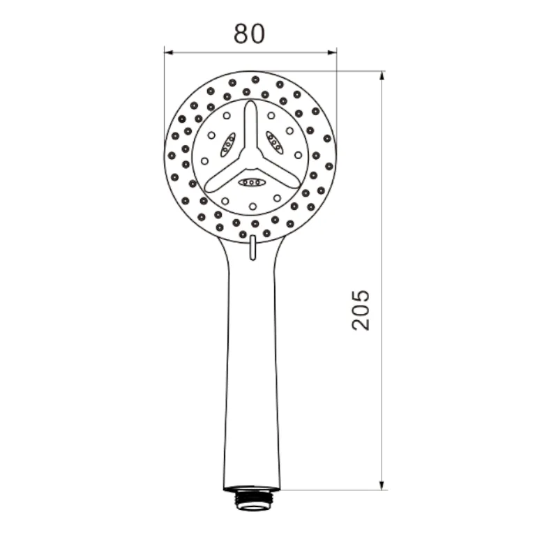 Лейка для душа D-Lin D61023, хром