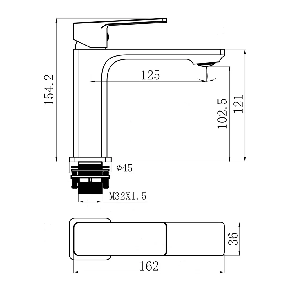 Смеситель для раковины Savol S-DG1101Q, графит
