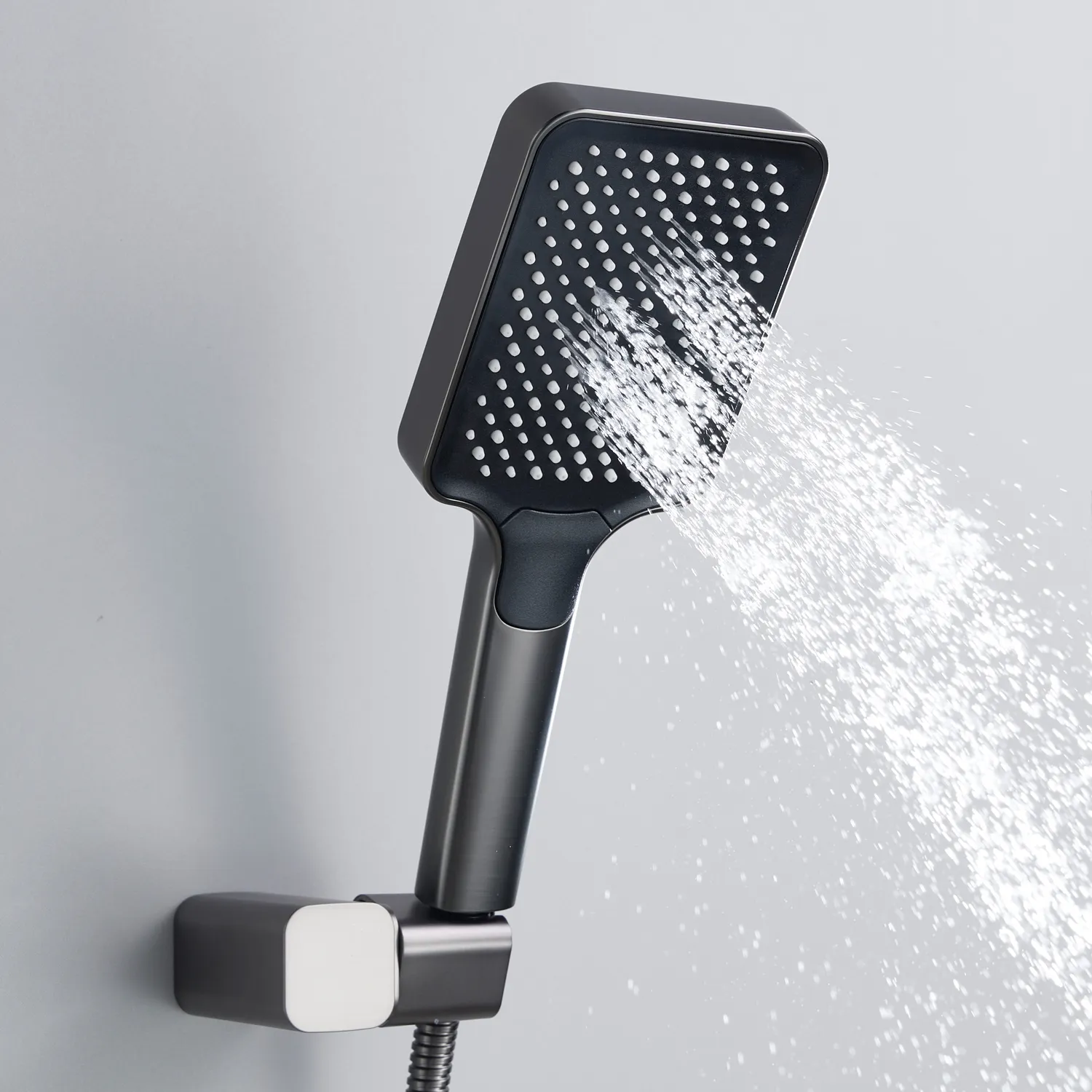 Душевая система встраиваемая Shevanik S9935T, оружейная сталь