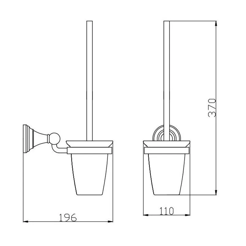 Ершик для унитаза Rav Slezak MORAVA MKA0500, хром