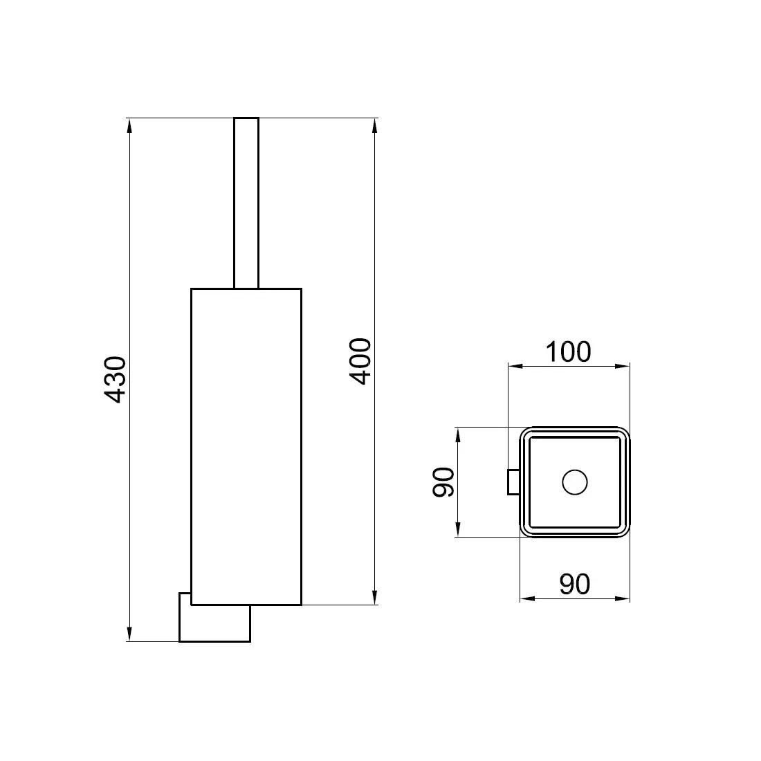 Ершик для унитаза подвесной Webert Living LV501301015, хром