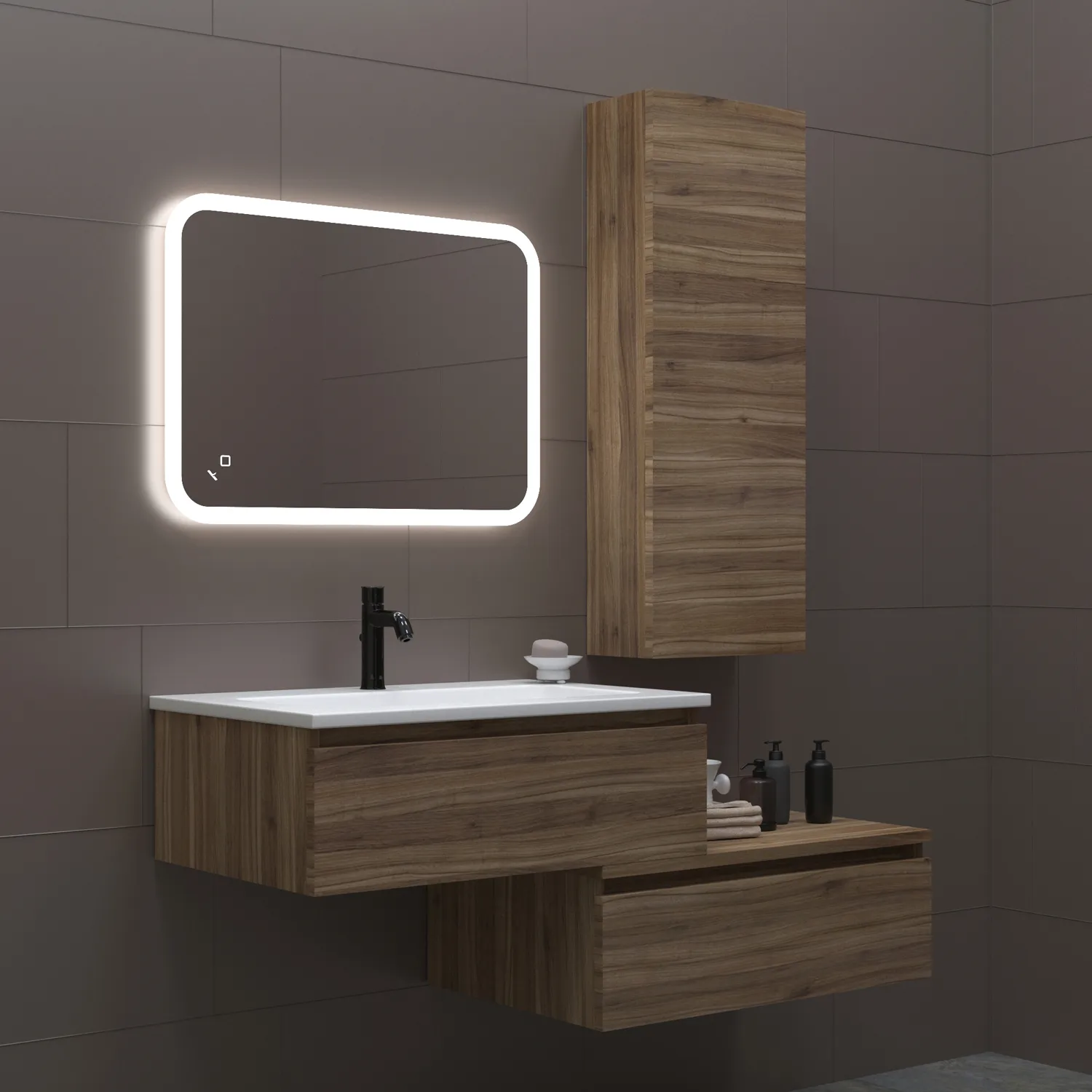 Зеркало MIXLINE "Колорит" ЭКОНОМ 500*600 (ШВ) сенсорный выкл,светодиодная подсветка,универс.крепеж (557937)