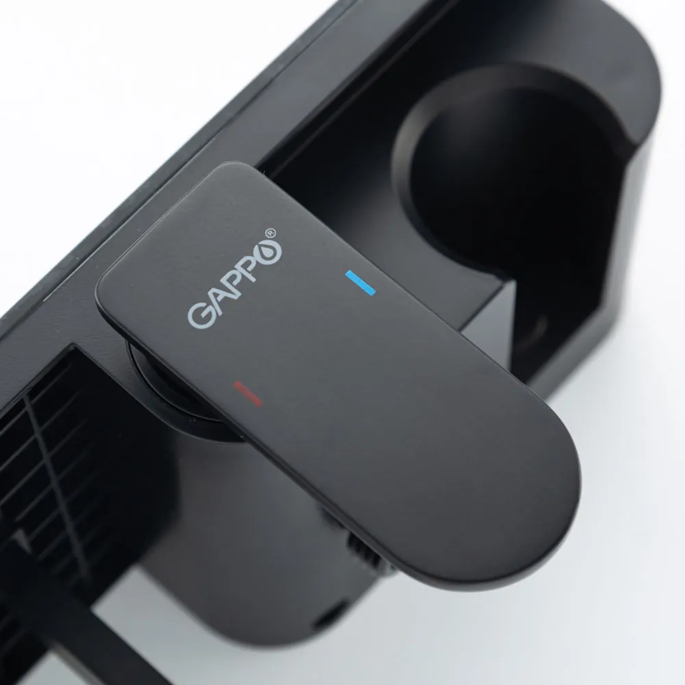 Гигиенический душ со смесителем и полочкой GAPPO G7295-16, черный