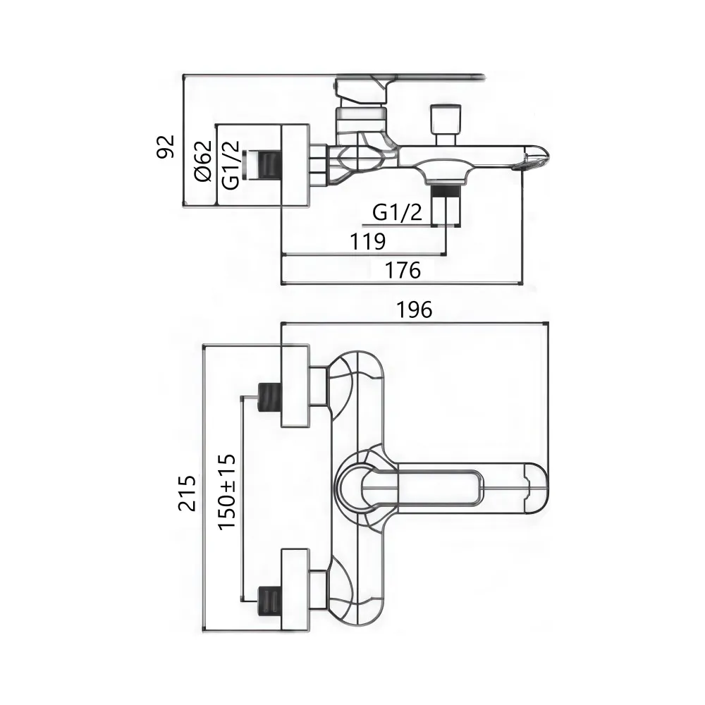 Смеситель для ванны Maretti Aria AR22RF845, хром