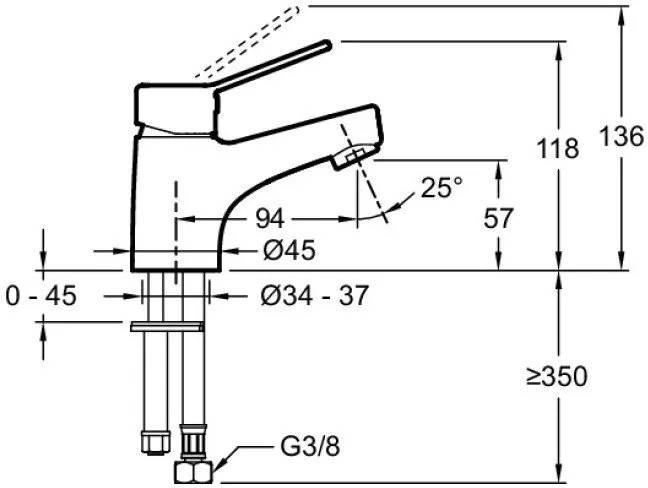 Смеситель для раковины Jacob Delafon EO (E24158RU-CP)