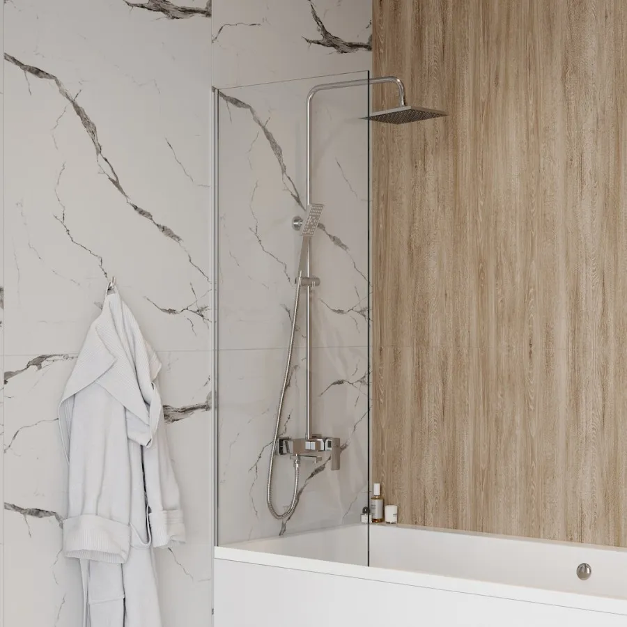 Шторка на ванну 60х140 см Maretti Marta MA41F6014099-015, профиль хром