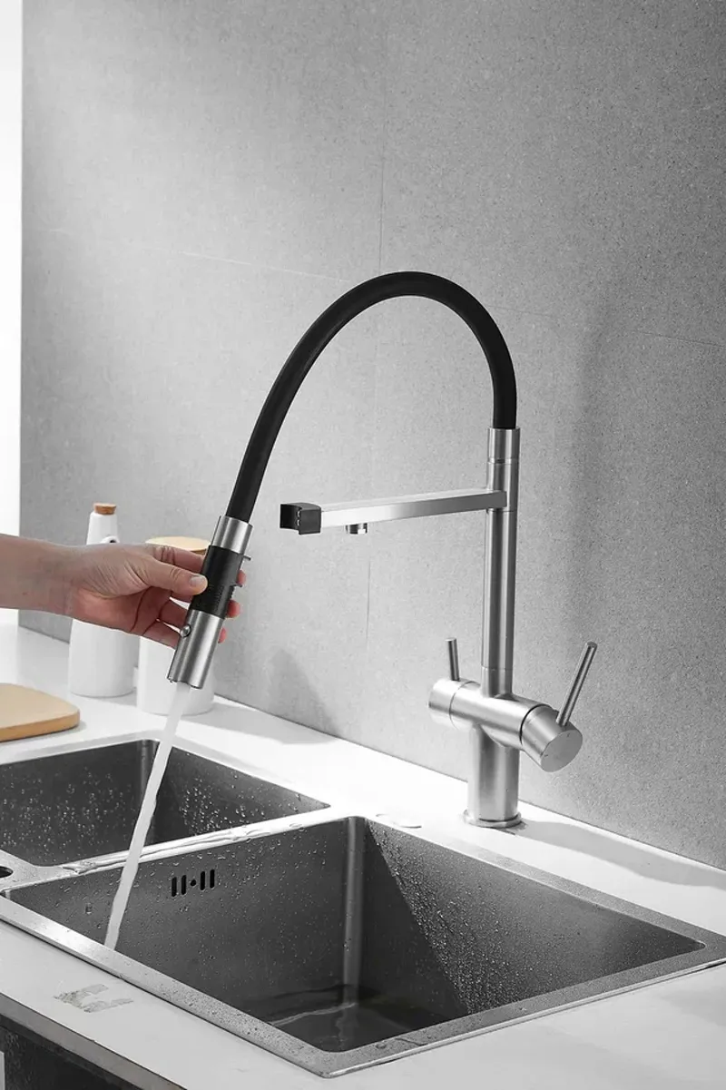 Смеситель для кухни Rose R958L, сатин