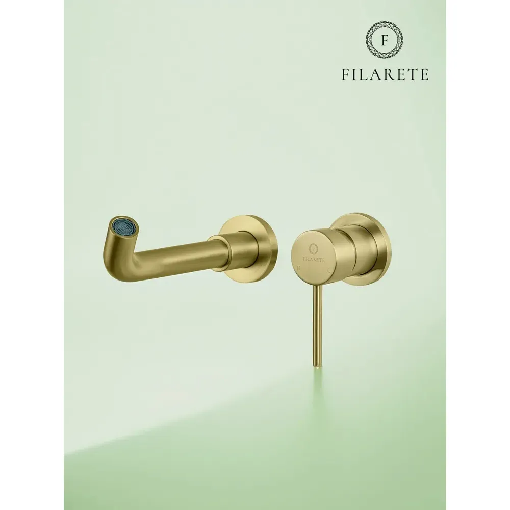 Смеситель для раковины встраиваемый FILARETE Roun FL4020MG, матовое золото