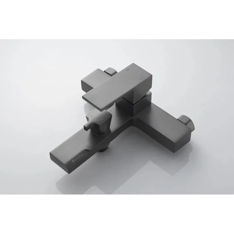 Смеситель для ванны Knotlor KN-22/GM, вороненая сталь