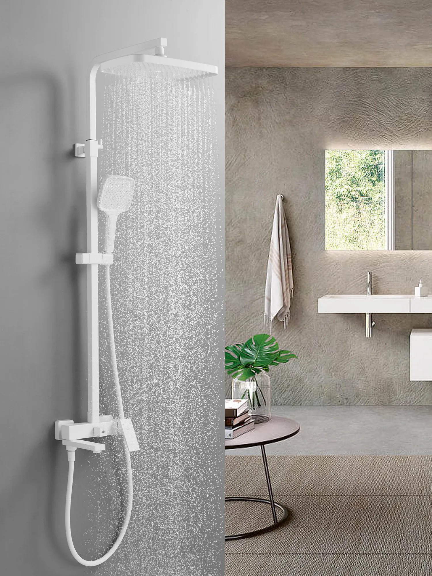 Душевая система Rose R2836C, белый