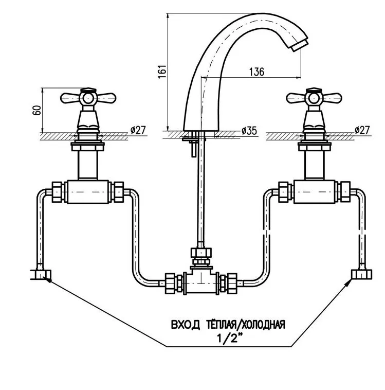 Смеситель для раковины Rav Slezak Morava MK133.5