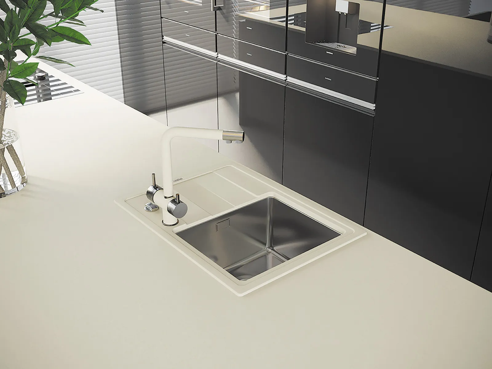 Кухонная мойка Florentina КОМБИ 21.390.B0650.202, шампань