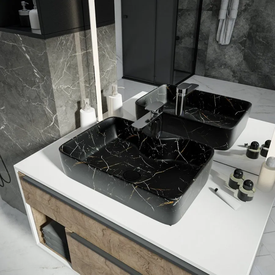 Раковина чаша Maretti UM13NS96-560MR, черный мрамор