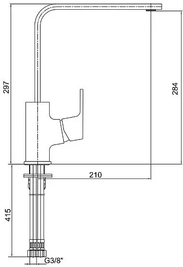 Смеситель для кухни E.C.A. Tiera 102118123EX