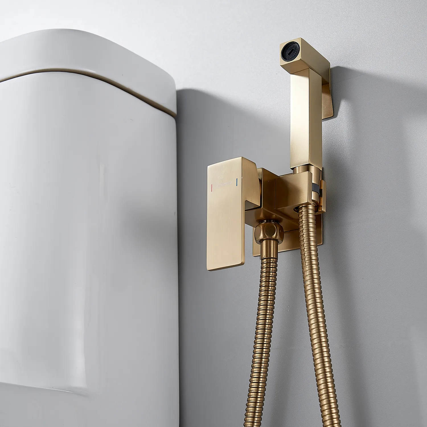 Гигиенический душ со смесителем Shevanik S127G, золотой сатин