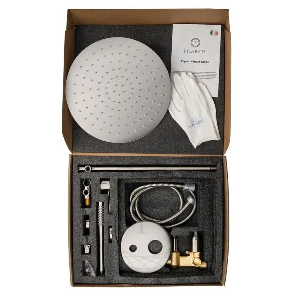 Душевая система встраиваемая FILARETE Roun FL1023NK, никель