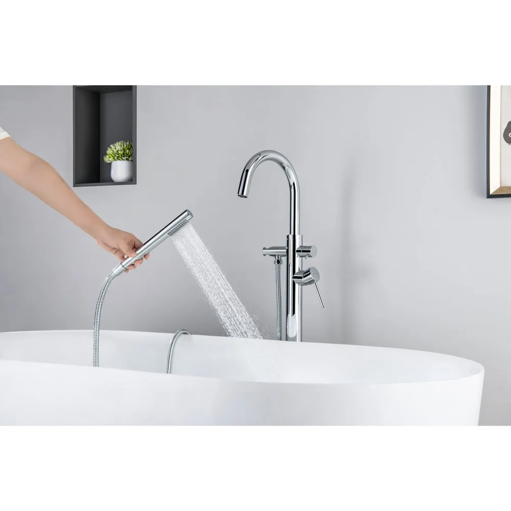 AQ1345CR ЕВРОПА смеситель для ванны напольный
