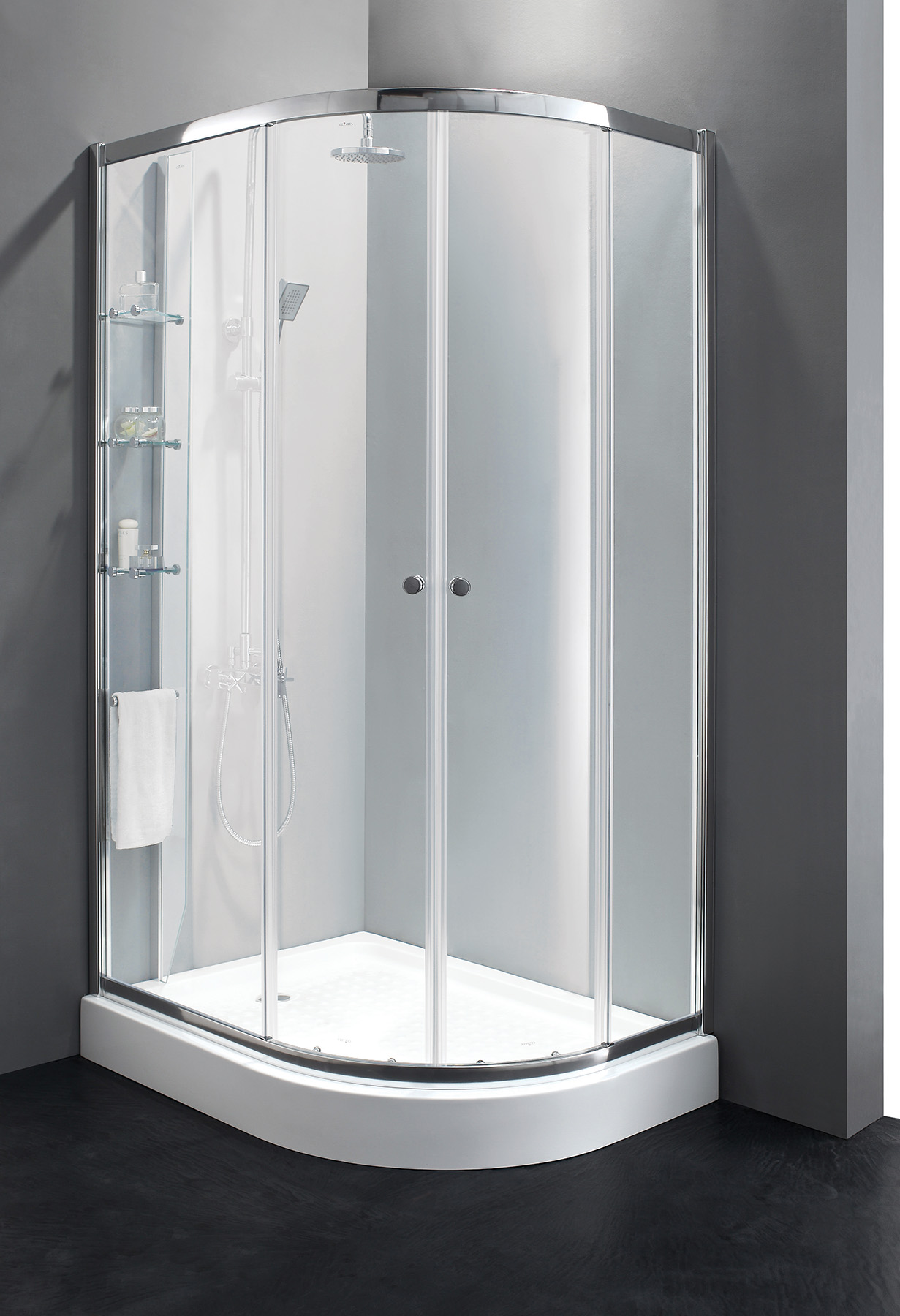 Душевой уголок Cezares Anima 120x100x200 см, прямоугольный асимметричный, хром (ANIMA-W-RH-2-120/100-P-Cr-L)