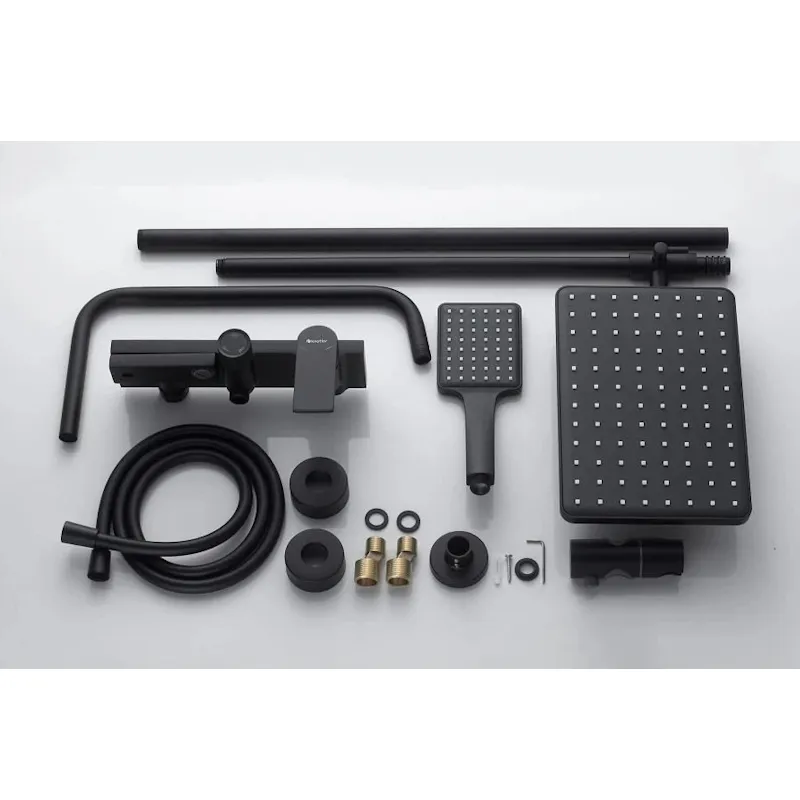 Душевая система Knotlor KN-72/BL, черный