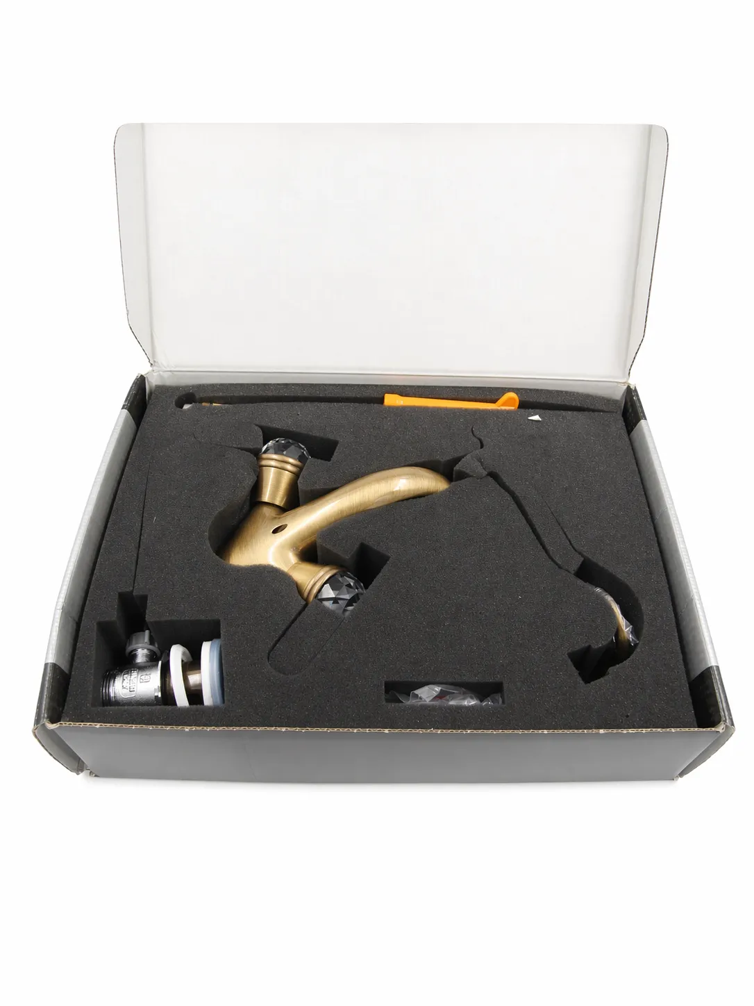 Смеситель для раковины с донным клапаном Fiore XT SKY (SWAROVSKI®) 17OO0623, бронза