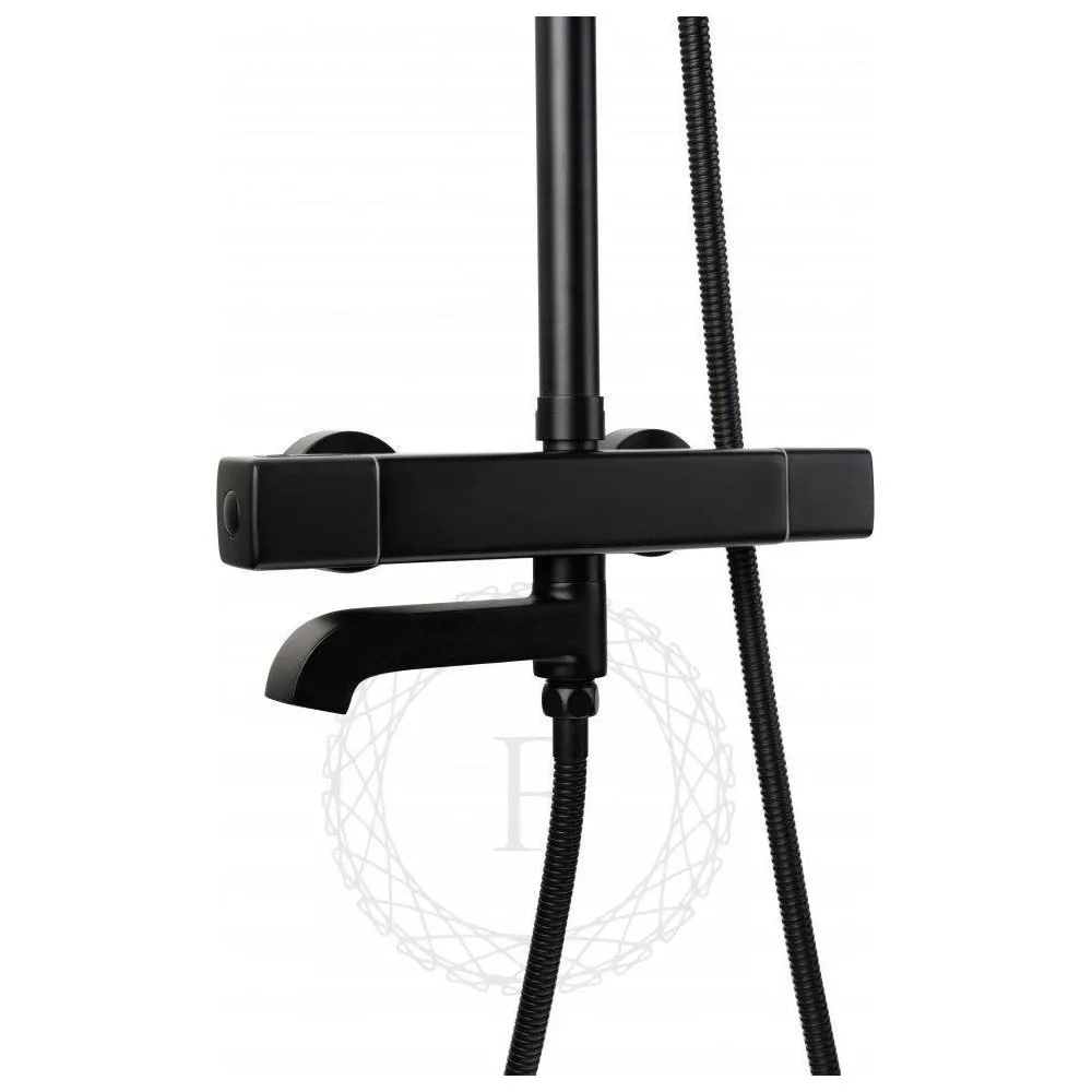 Душевая система с термостатом FILARETE FL2050BL, черный