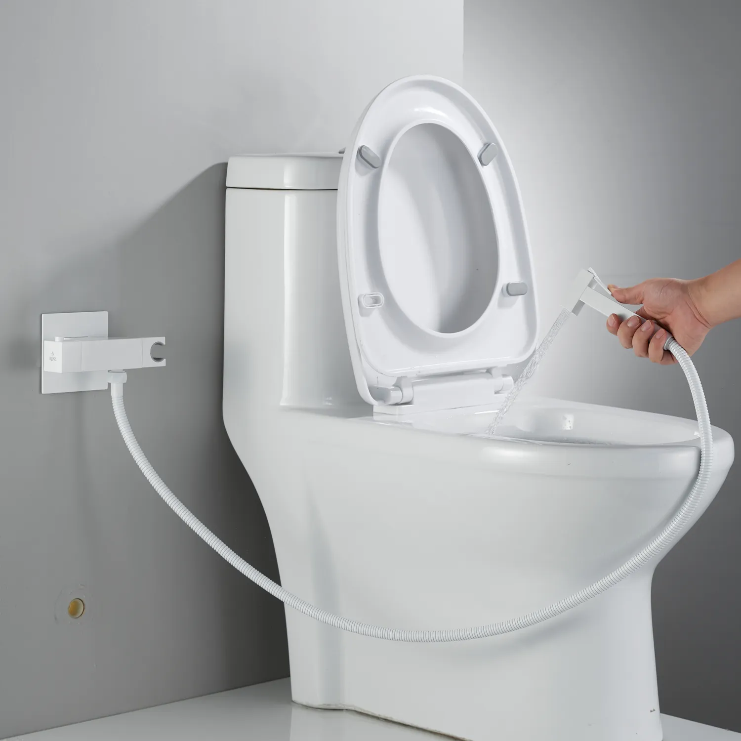 Гигиенический душ с термостатом Rose R965C, белый