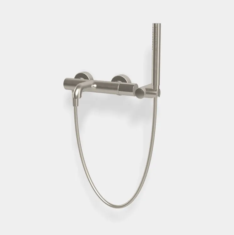 Смеситель для ванны и душа Fima Carlo Frattini Spillo Tech, V Collection, никель брашированный (F3034TNVSN)