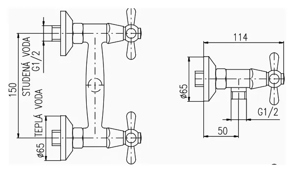 Смеситель для душа Rav Slezak Morava MK180.5SM