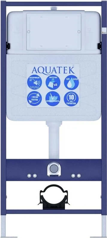 SET AQUATEK ЕВРОПА T-KKI2 (рама AQUATEK Standard INS-0000012(без клавиши)+крепеж KKI-0000002+унитаз ЕВРОПА AQ1900T-00 с тонким сиденьем soft-close