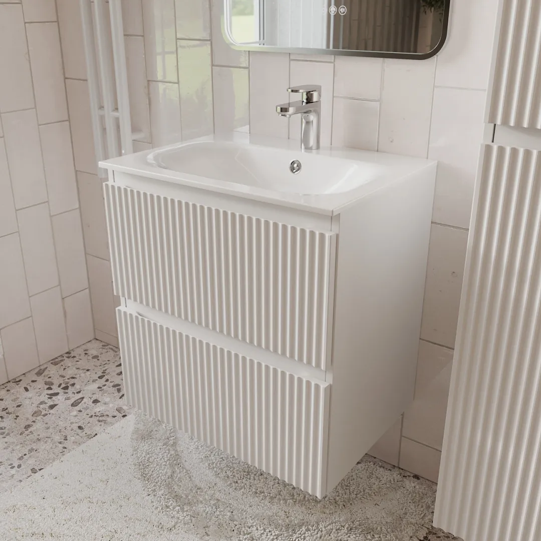 Тумба с раковиной подвесная (60см) Terminus Sicilia SIC10602900301O, белый