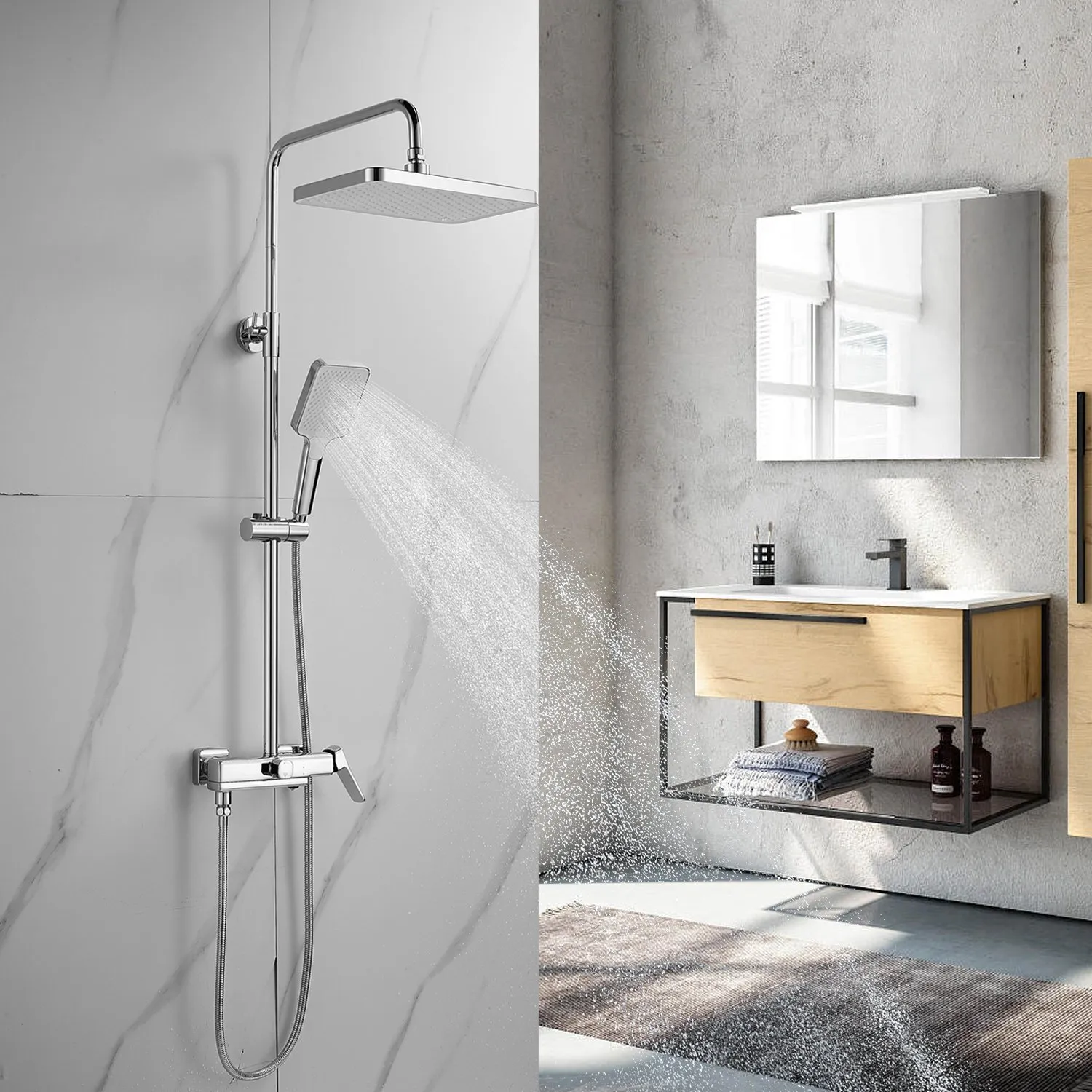 Душевая система Raffine F3699, хром