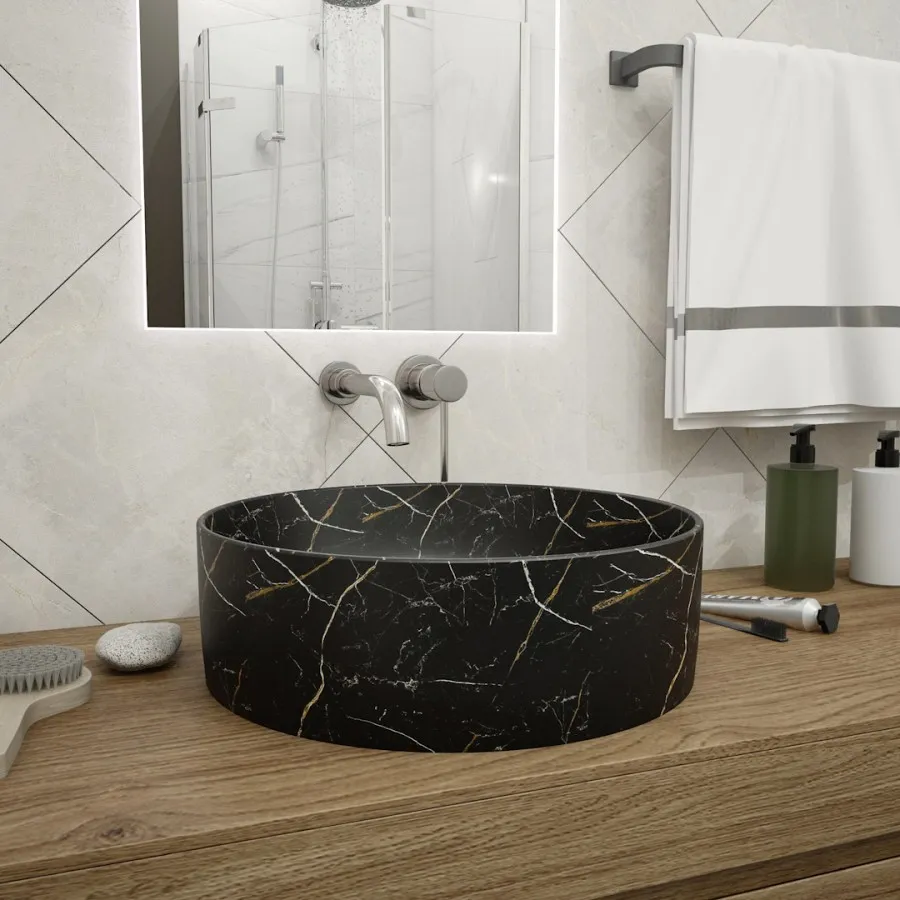 Раковина чаша Maretti EA13NS10-560MR, черный мрамор