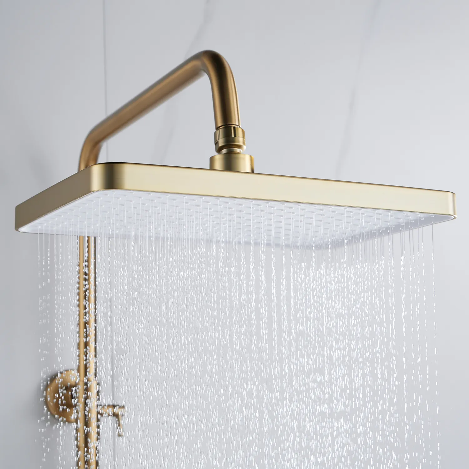 Душевая система Shevanik S4436G, золотой сатин