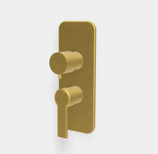 Смеситель для душа Fima Carlo Frattini Mast, на 2/3 потребителя, золото брашированное (F3139X6OS)